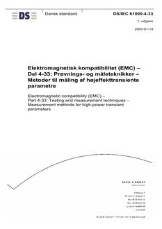 DANSK DS/IEC 61000-4-33