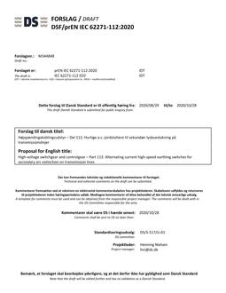 DANSK DSF/PREN IEC 62271-112