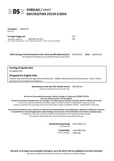 DANSK DSF/ISO/FDIS 25119-3