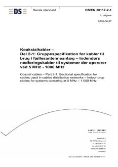 DANSK DS/EN 50117-2-1