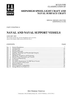 DNV DNV-RU-SHIPS/HSLC PART 5 CHAPTER 14