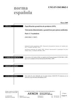 AENOR UNE-EN ISO 8062-1