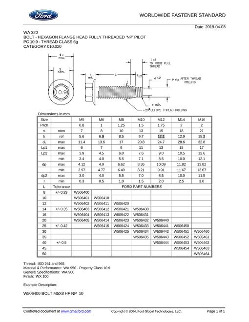 FORD WA320