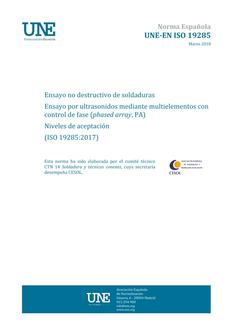 AENOR UNE-EN ISO 19285