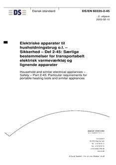 DANSK DS/EN 60335-2-45