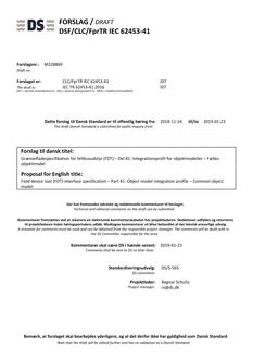 DANSK DSF/CLC/FPRTR IEC 62453-41