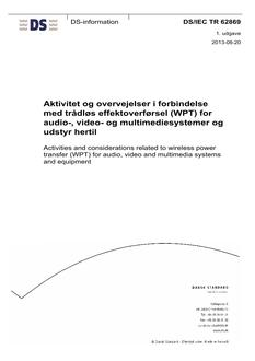 DANSK DS/IEC TR 62869