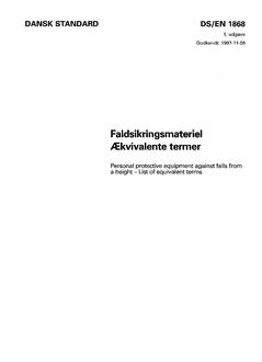 DANSK DS/EN 1868