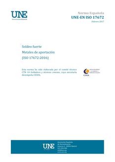 AENOR UNE-EN ISO 17672