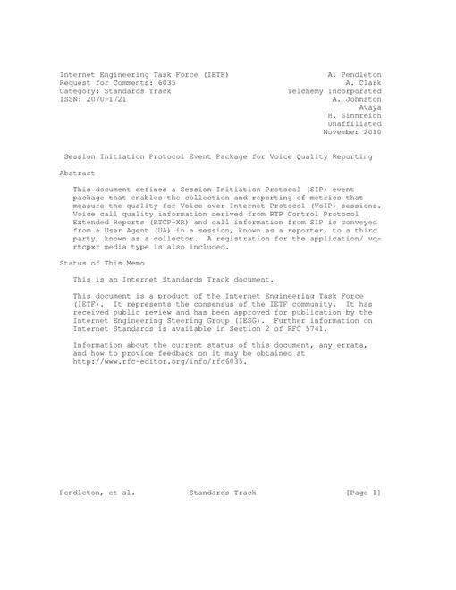 IETF RFC 6035