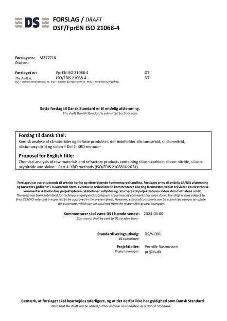 DANSK DSF/FPREN ISO 21068-4