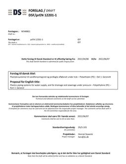 DANSK DSF/PREN 12201-1