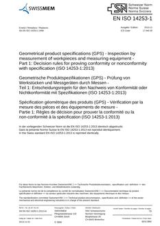 SNV SN EN ISO 14253-1