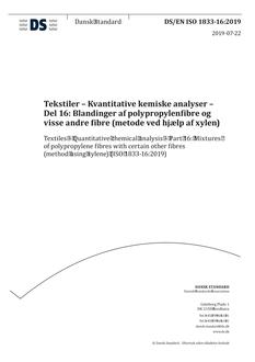 DANSK DS/EN ISO 1833-16