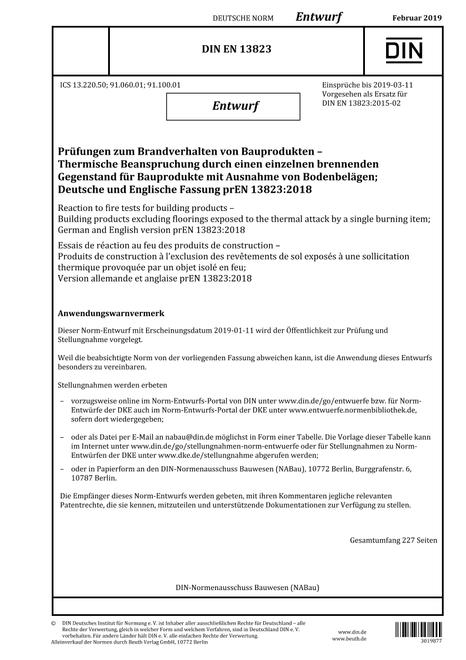 DIN EN 13823 - DRAFT