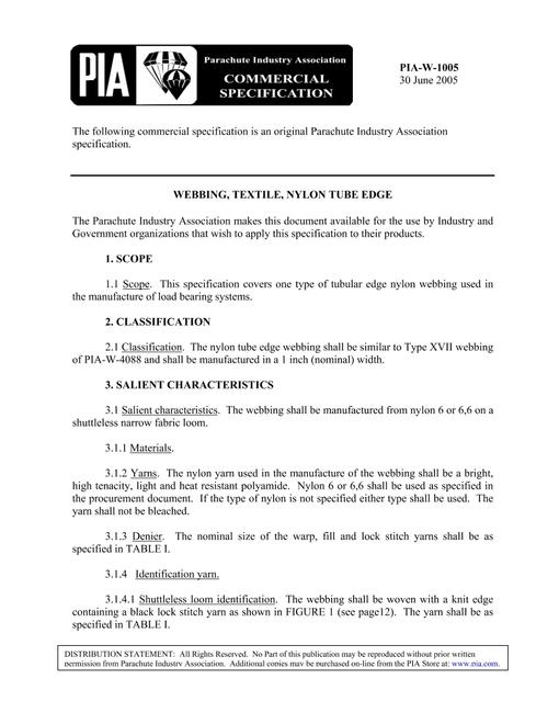 PIA PIA-W-1005