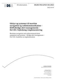 DANSK DS/IEC PAS 62923-101