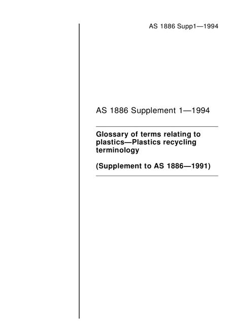 AS 1886 SUPP 1-1994
