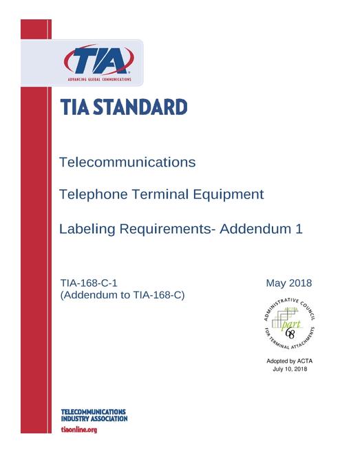 TIA TIA-168-C