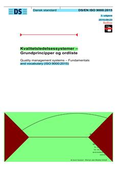 DANSK DS/EN ISO 9000