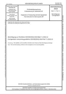 VDI VDI/VDE/DGQ 2618 BLATT 7.1 BERICHTIGUNG
