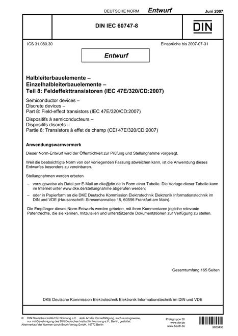 DIN IEC 60747-8 - DRAFT