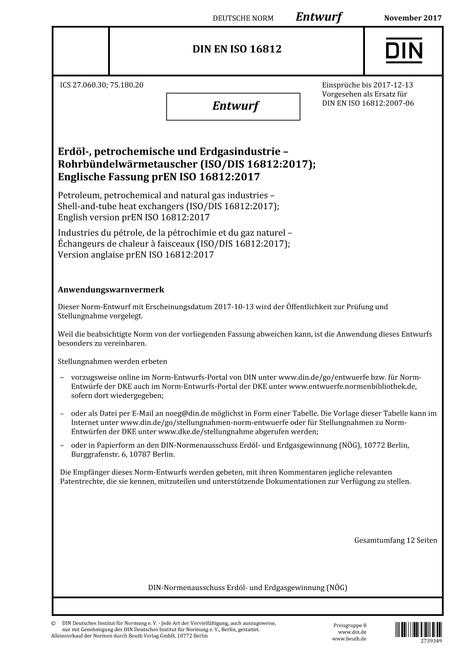 DIN EN ISO 16812 - DRAFT