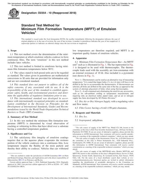 ASTM D2354-10(2018)
