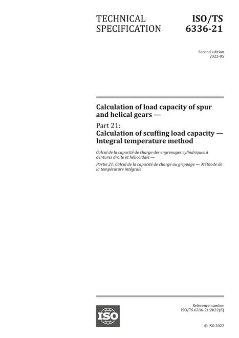 ISO/TS 6336-21:2022