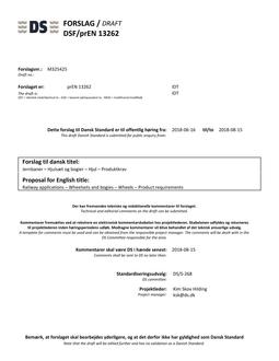 DANSK DSF/PREN 13262