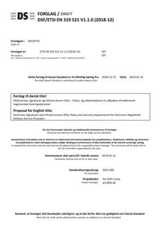 DANSK DSF/ETSI EN 319 521 V1.1.0 (2018-12)