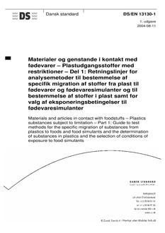 DANSK DS/EN 13130-1