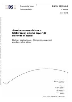 DANSK DS/EN 50155