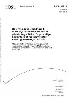 DANSK DS/EN 1621-4