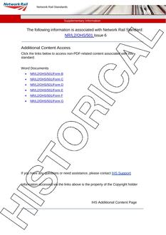 NR NR/L2/OHS/501 ISSUE 6