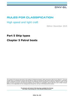 DNV DNVGL-RU-HSLC PART 5 CHAPTER 5