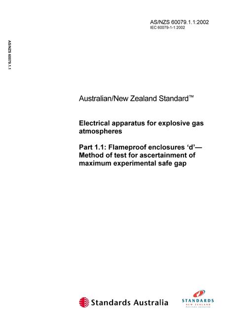 AS/NZS 60079.1.1:2002