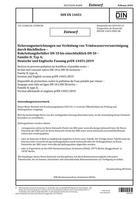 DIN EN 14451 - DRAFT
