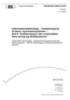 DANSK DS/ISO/IEC 9995-9