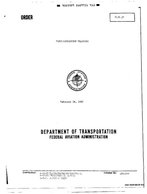 FAA FO 3120.29