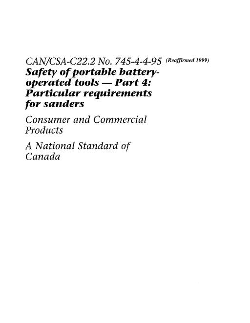 CAN/CSA C22.2 NO. 745-4-4-95 (R1999)