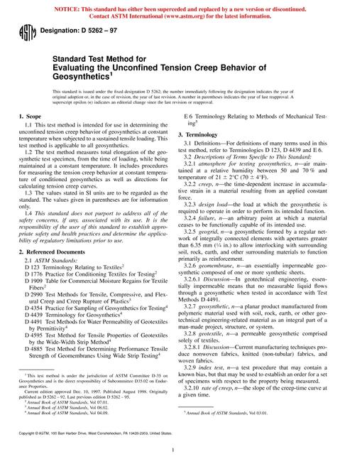 ASTM D5262-97
