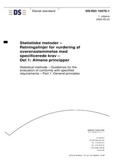 DANSK DS/ISO 10576-1