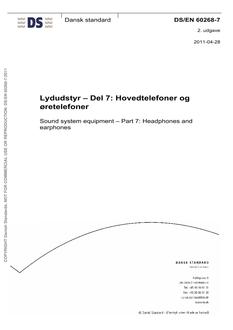 DANSK DS/EN 60268-7