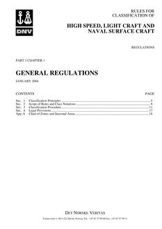 DNV DNV-RU-HSLC PART 1 CHAPTER 1