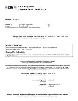 DANSK DSF/PREN IEC 61158-6-X