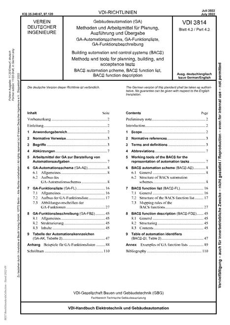 VDI VDI 3814 BLATT 4.3