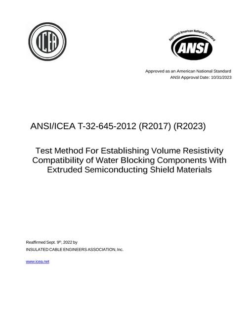 ICEA T-32-645-2012 (R2017) (R2023)