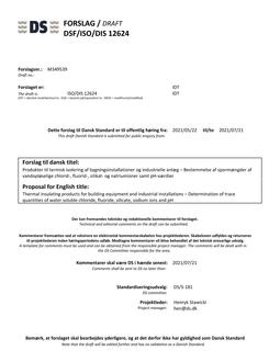 DANSK DSF/ISO/DIS 12624