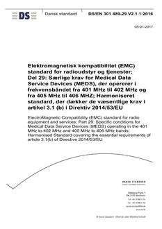 DANSK DS/EN 301 489-29 V2.1.1